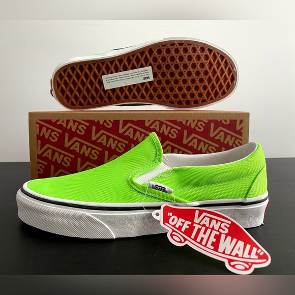 VANS Slip-On Neon green Women’s 'size 5.5 - Picture 3 of 5
